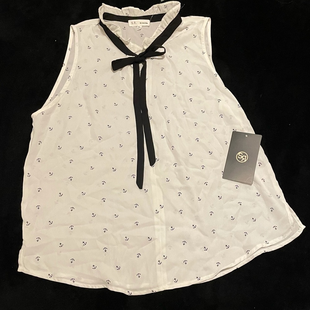 See Through tank top with bow